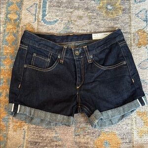 Rag & Bone Blue Jean Shorts Classic Cuffed Design